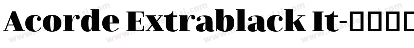 Acorde Extrablack It字体转换